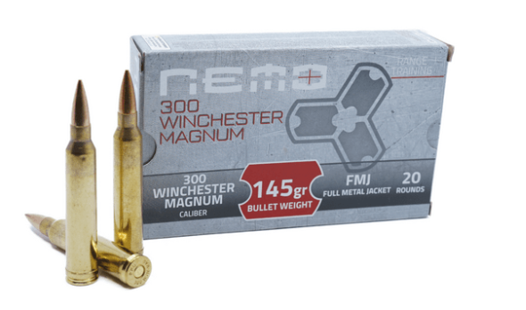 o Made By PPU 300 Win Mag Full Metal Jacket(FMJ) 145 Grain Ammo