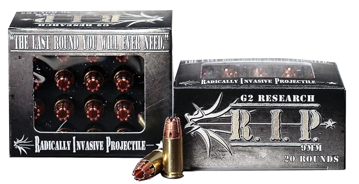 Research RIP 9MM 92 Grain Lead Free Copper 20 Round Box California Certified Nonlead Ammunition 00009 Ammo