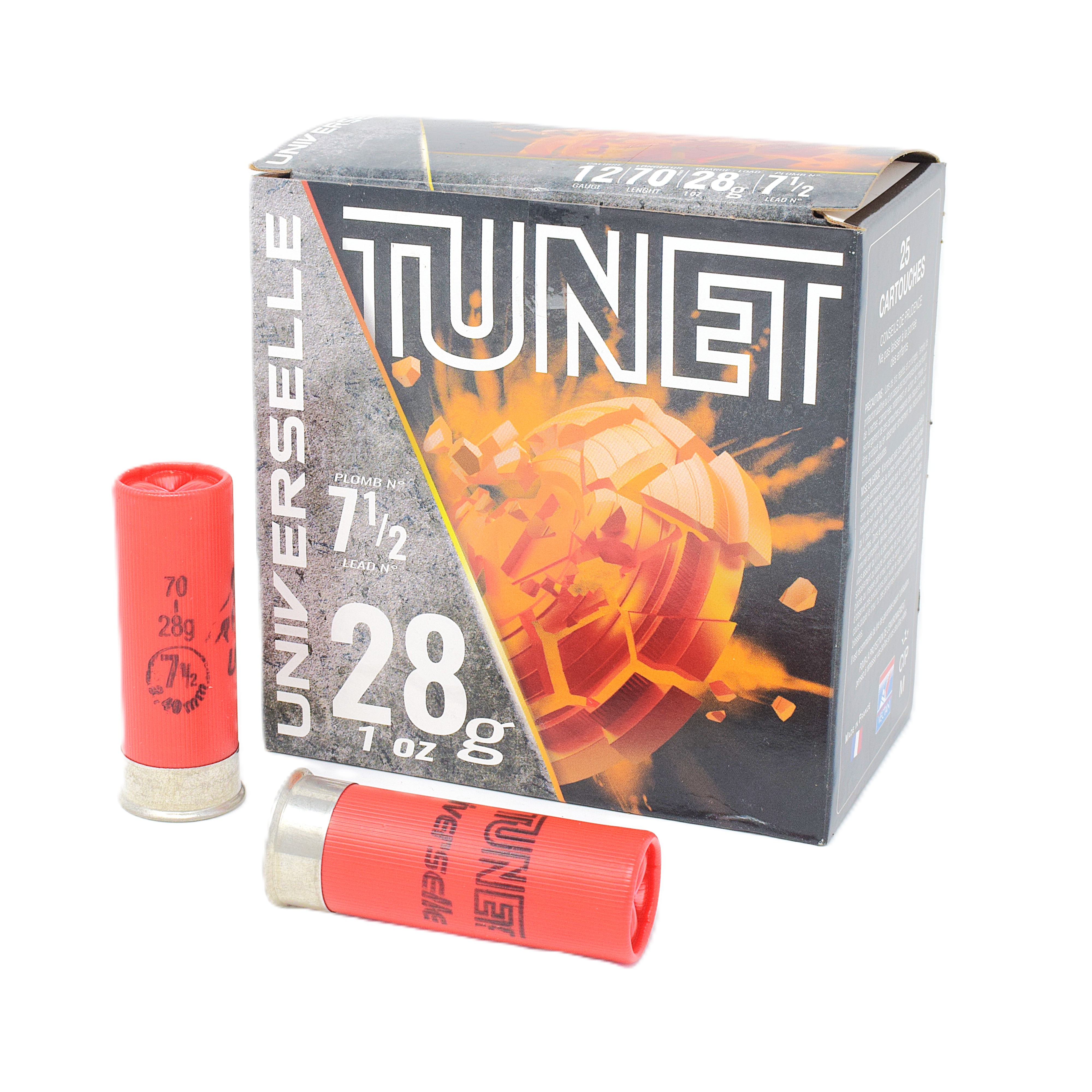 et Universelle 12 Gauge 2-3/4 1oz #7.5 Shot Ammo
